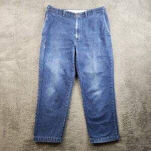 Haggar Mens Denim Pants 34x29 Classic Fit Comfort Waist Jeans Work to Weekend